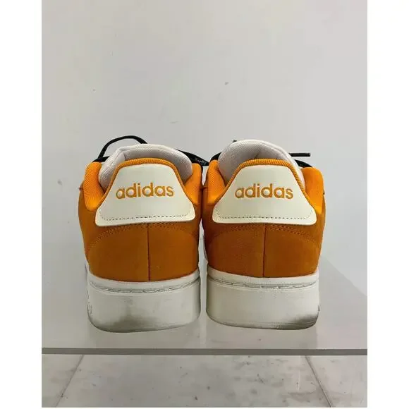 adidas Grand Court Alpha 00s Orange & White Lace-Up Tennis Shoe Sneakers Sz. 10